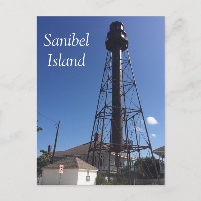 Sanibel Island Lighthouse-vykort Vykort (Framsida)