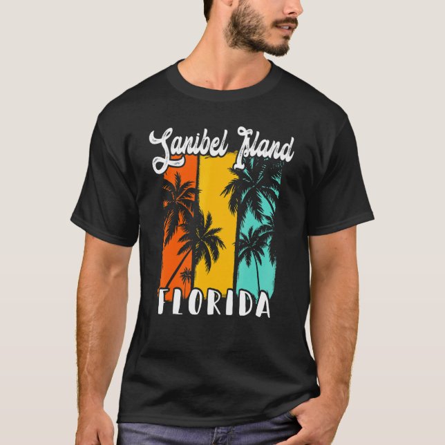Sanibel Island Palm Trees Beach Florida Vacation F T Shirt (Framsida)