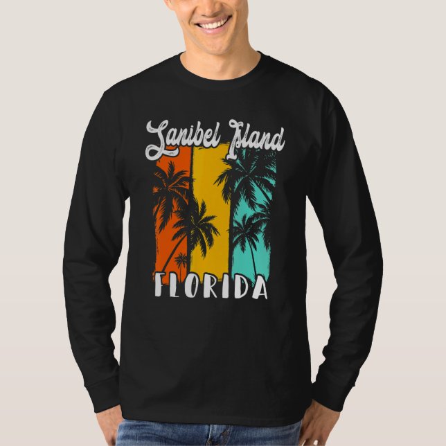 Sanibel Island Palm Trees Beach Florida Vacation F T Shirt (Framsida)
