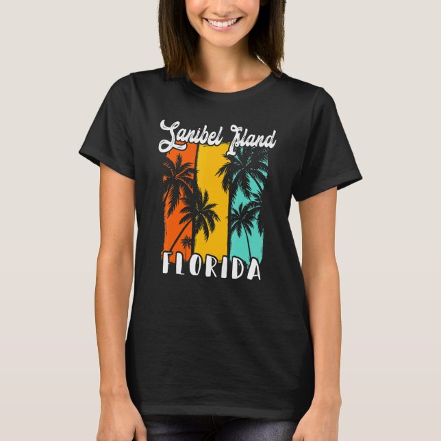 Sanibel Island Palm Trees Beach Florida Vacation F T Shirt (Framsida)