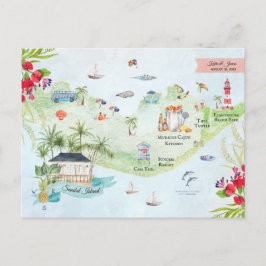 Sanibel Island | Resmål Bröllop Tidtabell Karta Vykort