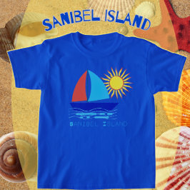 Sanibel Island Sailboat och Sunshine Vacation T-Sh T Shirt