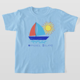 Sanibel Island Sailboat och Sunshine Vacation T Shirt