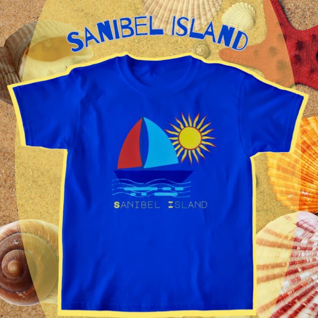 Sanibel Island Sailboat och Sunshine Vacation T Shirt (Skapare uppladdad)