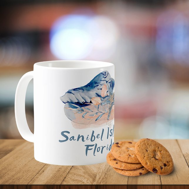 Sanibel Island Seashells Kaffemugg (Skapare uppladdad)