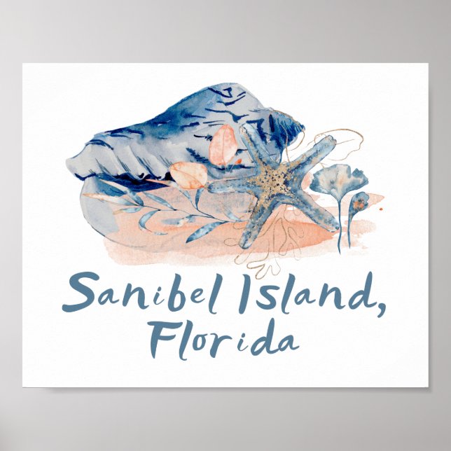 Sanibel Island Seashells Poster (Framsidan)