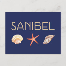 Sanibel Island Seashells Vykort