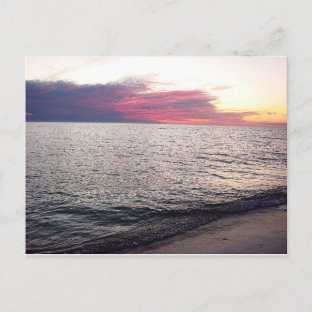 Sanibel Island Sunset Florida Beach Vykort (Framsida)
