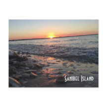Sanibel Island sunset vycard