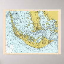 Sanibel Island vintage karta