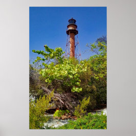 Sanibel Lighthouse under Clear Himmel Poster