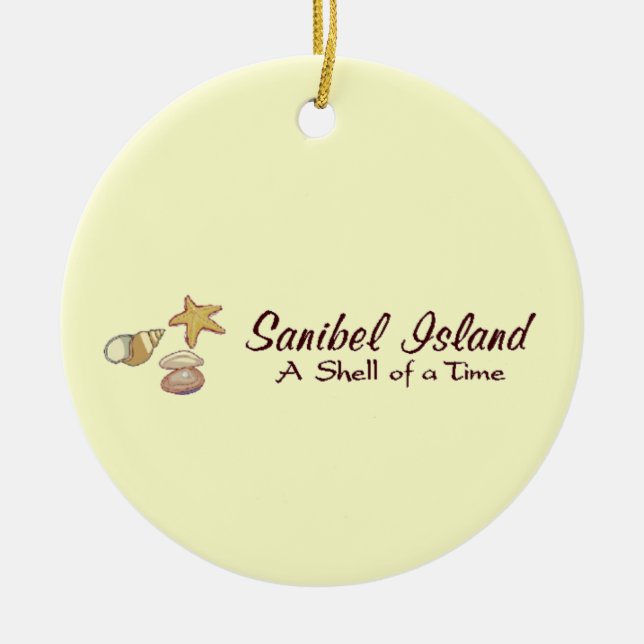 Sanibel ösnäckor julgransprydnad keramik (Framsidan)
