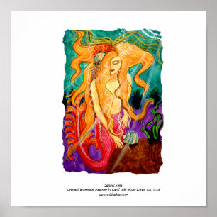 "Sanibel siren" affisch - 15" x 15",