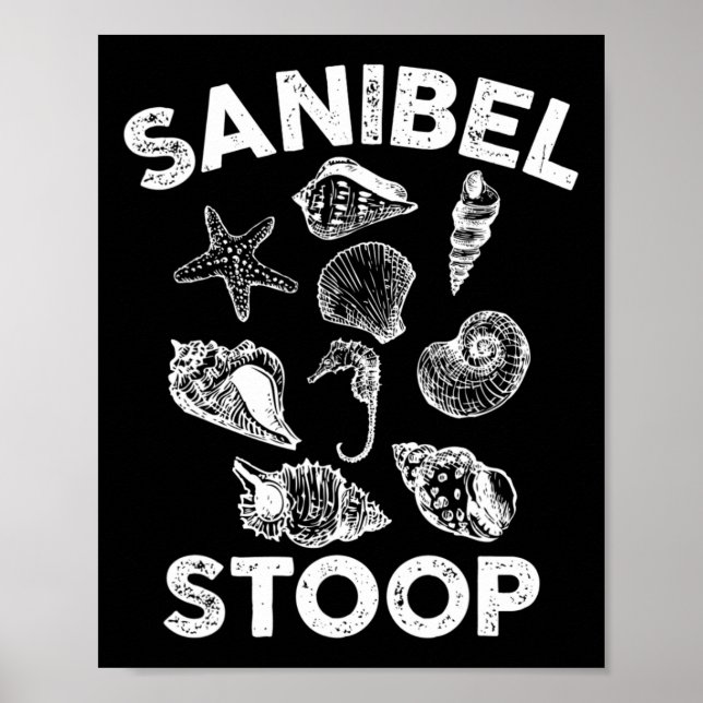 Sanibel Stoop Seashells Sanibel Island Florida Bea Poster (Framsidan)