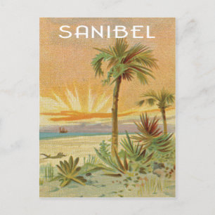 Sanibel vintage strand vykort
