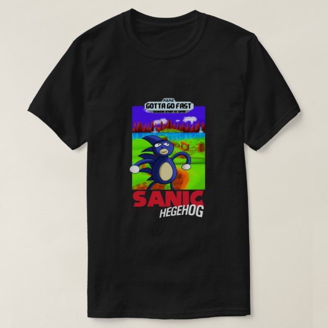Sanic Hegehog the Boxart Classic T Shirt (Design framsida)