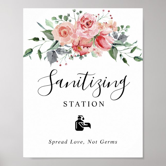 Sanifiering av den  Blommigten för Rosa i Station  Poster (Framsidan)