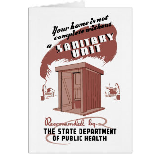 Sanitär enhet hälsningskort