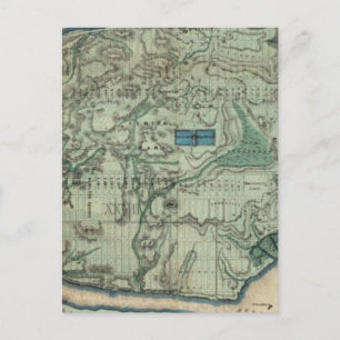 Sanitär och topografisk Karta i New York City Vykort