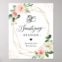 Sanitisering av den Blommigten Station Bröllop