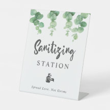 Sanitisering av Station Eucalyptus Bröllop botanis