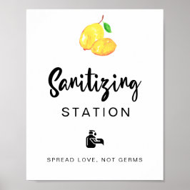 Sanitisering av Station Lemon Bröllop Möhippa Poster