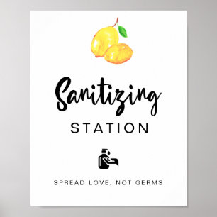 Sanitisering av Station Lemon Bröllop Möhippa Poster