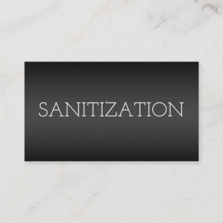 Sanitization Disinfectant Black Visitkort