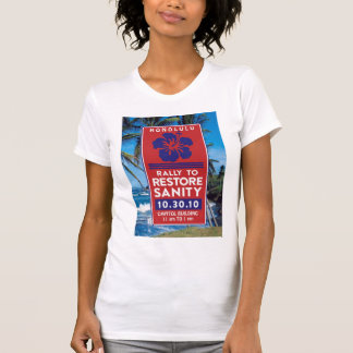 Sanityaffisch med stranden t shirt