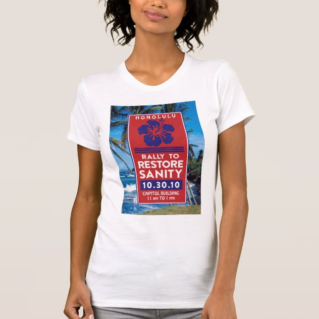 Sanityaffisch med stranden t shirt (Framsida)