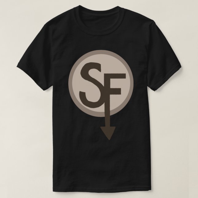 Sanitys fall logotyp Sticker T Shirt (Design framsida)