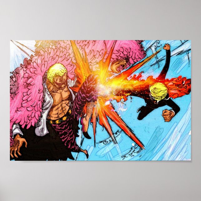 Sanji vs Doflamingo One Biet Poster (Framsidan)