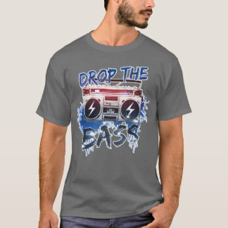 Sänk Basen 80-tals Stil Retro Oldschool Musik T Shirt