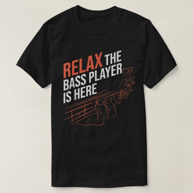 Sänk Basen Basisten Är Här Elbas T Shirt (Design framsida)