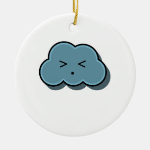 Sänk Cloud Finds Relief Julgransprydnad Keramik