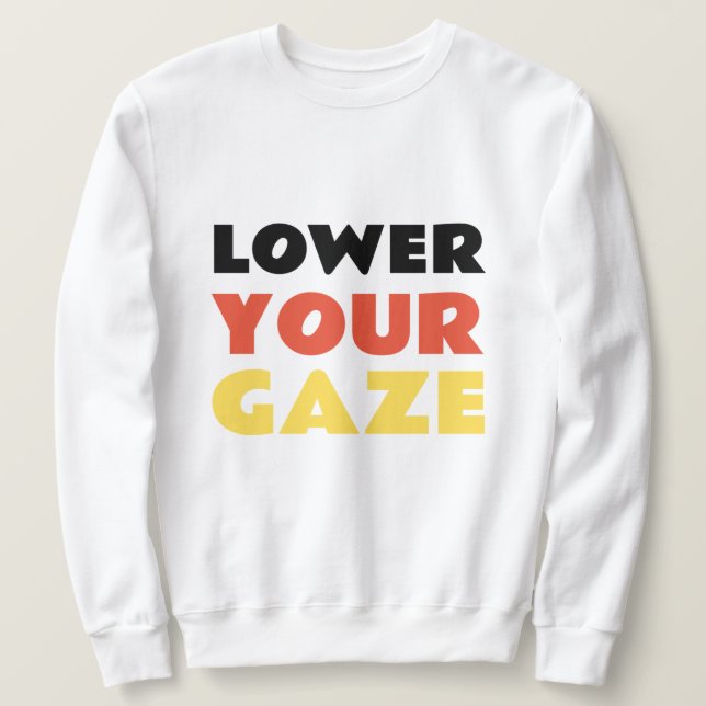 Sänk din Gaze Lång Ärmad Tröja (Design framsida)