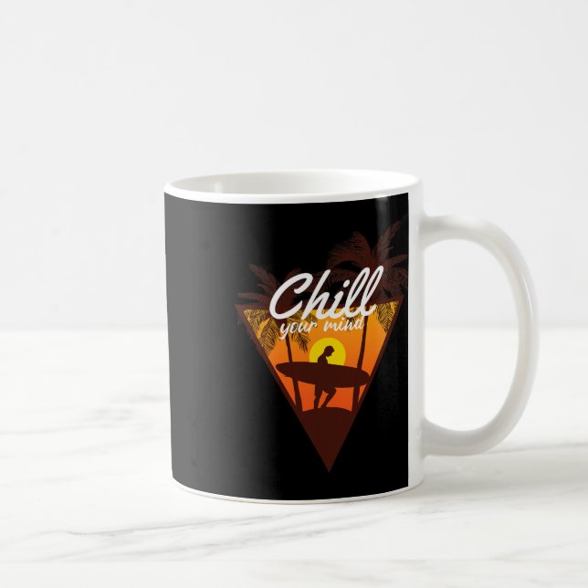 Sänk Din Sinnesstämning Ocean Strand Sommar Tropis Kaffemugg (Höger)