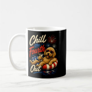 Sänk fjärde juli Funny Goldendoodle Hundälskare Kaffemugg