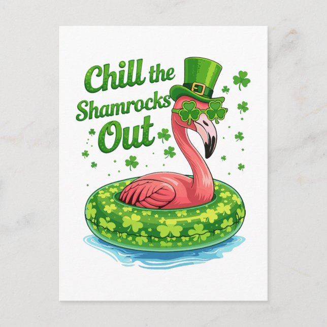 Sänk Shamrocksen Funny St Patrick's Day Helg Vykort (Framsida)