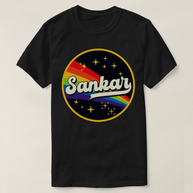 Sankar Rainbow in Space Vintage Stil T Shirt (Design framsida)