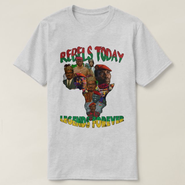 Sankara, Traoré & Lumumba Pan African map T-Shirt (Design framsida)
