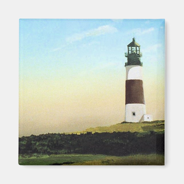 Sankaty Head fyr Nantucket Magnet (Framsidan)