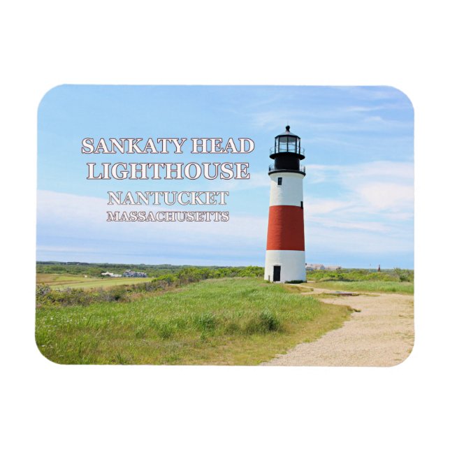 Sankaty Head Lighthouse, Nantucket MORSA Flex Magn Magnet (Horisontell)