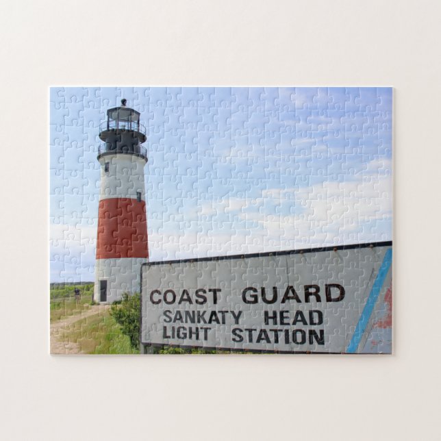 Sankaty Head Lighthouse Nantucket MORSA Jigszle Pu Pussel (Horisontell)