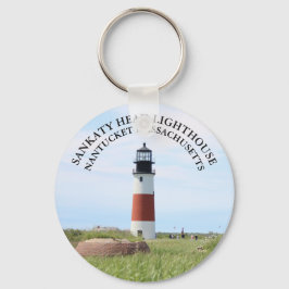Sankaty Head Lighthouse, Nantucket MORSA Nyckelrin Nyckelring