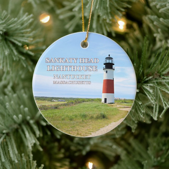 Sankaty Head Lighthouse, Nantucket MORSA Ornament (Träd)