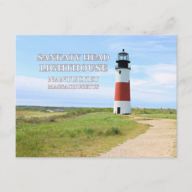 Sankaty Head Lighthouse, Nantucket MORSA vycard Vykort (Framsida)
