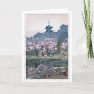 Sankei-en Garden, Hiroshi Yoshida, Woodcut Kort