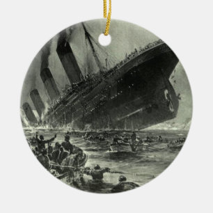 Sänkning av RMS Titanic Julgransprydnad Keramik