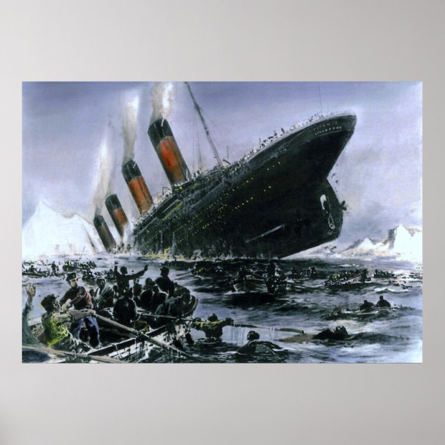 Sänkning RMS Titanic Poster (Framsidan)